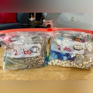 4 lbs total of fun,  beads & charms and who knows what to find!